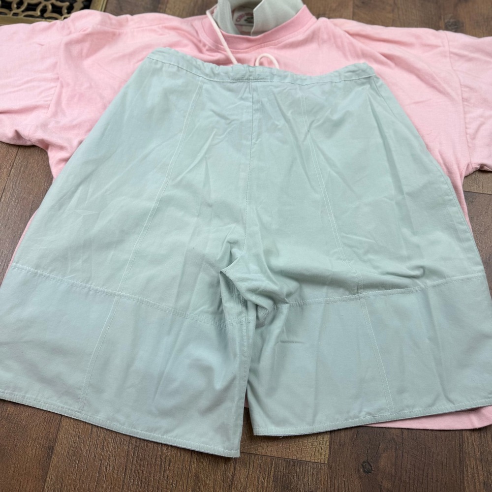Vintage Camp Beverly Hills Pink Mint 2pc Set Polo Shirt Board Shorts Medium - Picture 15 of 16